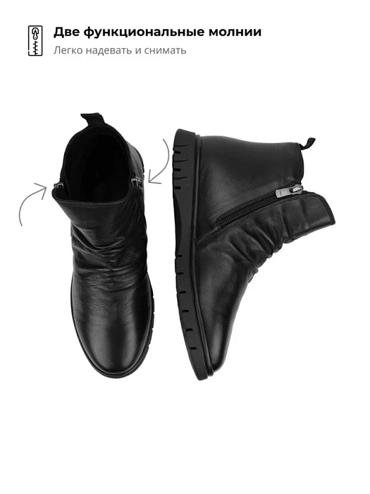 Женские ботинки basic eObuv черные, артикул 100113-PL-01