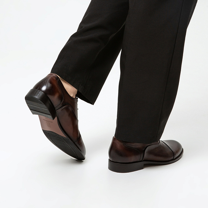 Мужские оксфорды BRUNO RENZONI  коричневые, артикул BR16771-MB