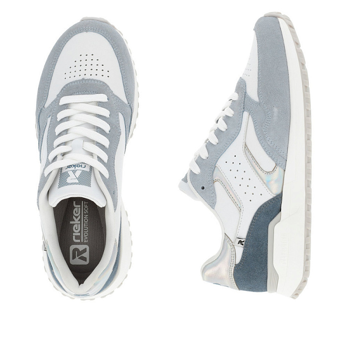Женские кроссовки RIEKER белые, артикул W0607-81