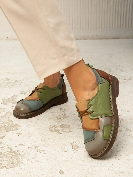 Женские туфли eObuv зеленые, артикул DA-W25-WLM3-HP23-1