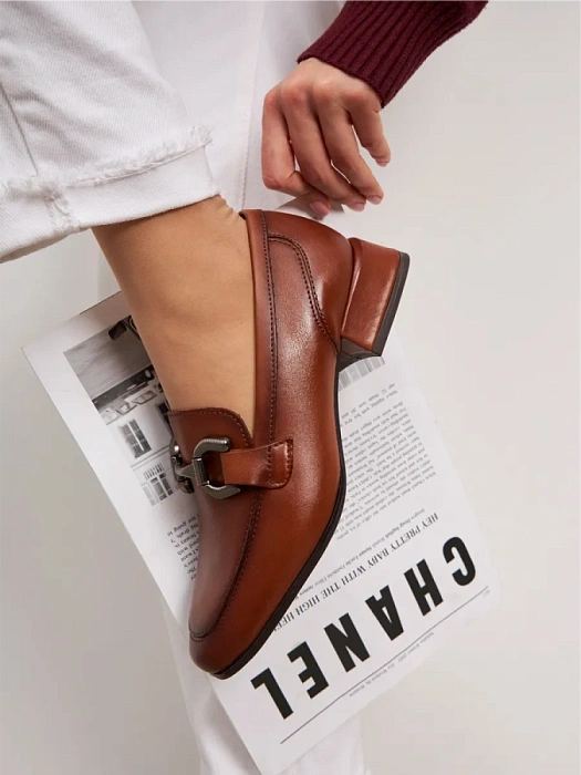 Женские лоферы MARCO TOZZI рыжие, артикул 2-24249-45-305