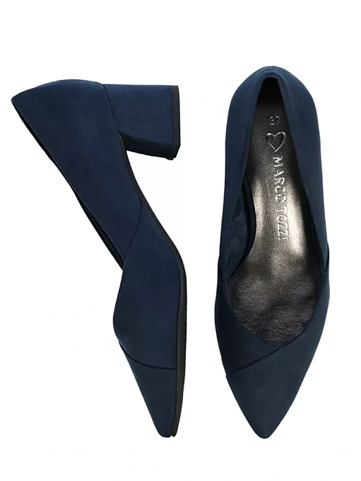 Женские туфли лодочки basic MARCO TOZZI синие, артикул 2-22425-42-805