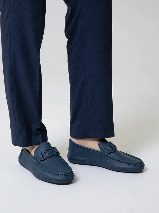 Мужские мокасины BRUNO RENZONI  синие, артикул WL2352-3