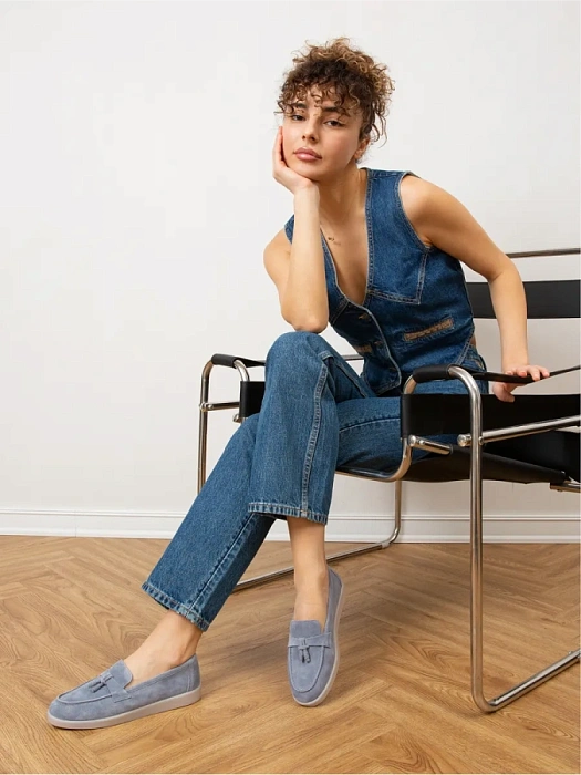 Женские туфли FEDERICA RODARI голубые, артикул 7E-3C3197-1629