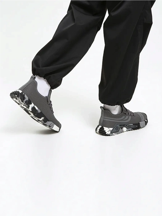 Мужские кроссовки BRUNO RENZONI  серые, артикул BR6716-MB/10