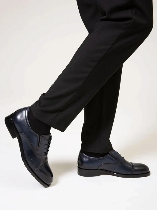 Мужские туфли BRUNO RENZONI  синие, артикул 5408A-7105D