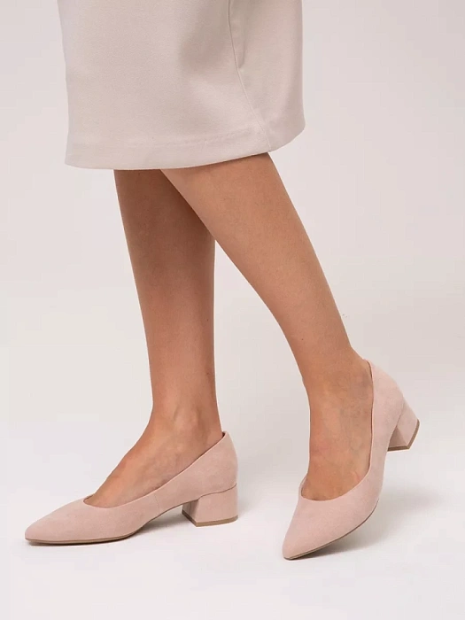 Женские туфли лодочки basic MARCO TOZZI бежевые, артикул 2-22300-41-560