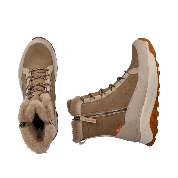 Женские ботинки basic RIEKER бежевые, артикул W0071-20