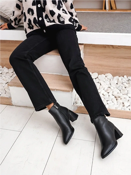 Женские ботильоны FEDERICA RODARI черные, артикул 38E-Z08-A31