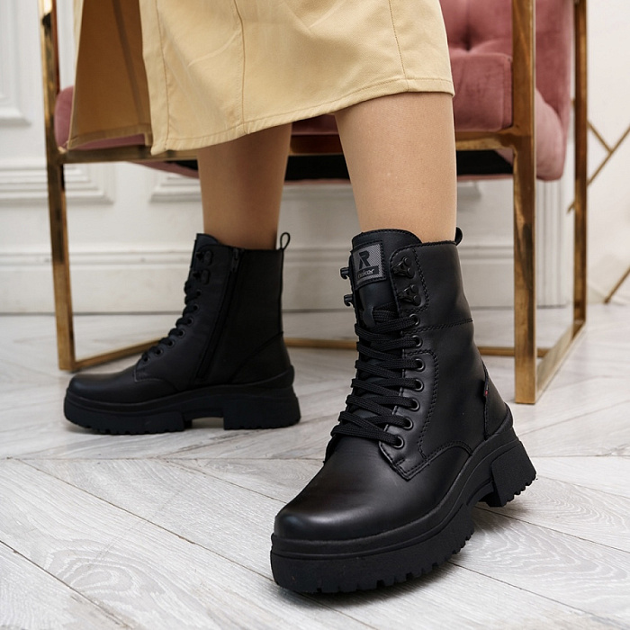 Женские берцы RIEKER черные, артикул W0371-00