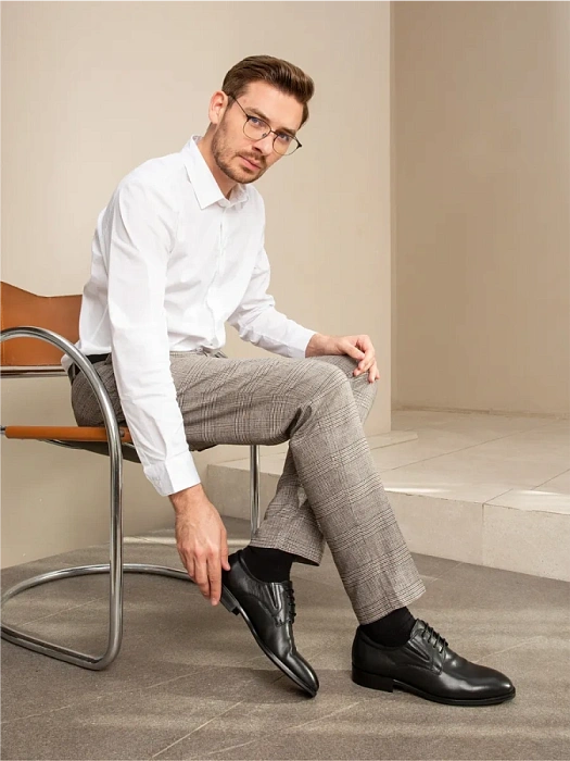 Мужские туфли BRUNO RENZONI  черные, артикул 2465-4-C515