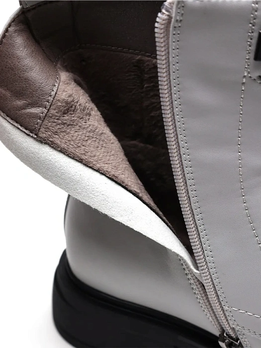 Женские ботинки FEDERICA RODARI серые, артикул 31E-K623-L497