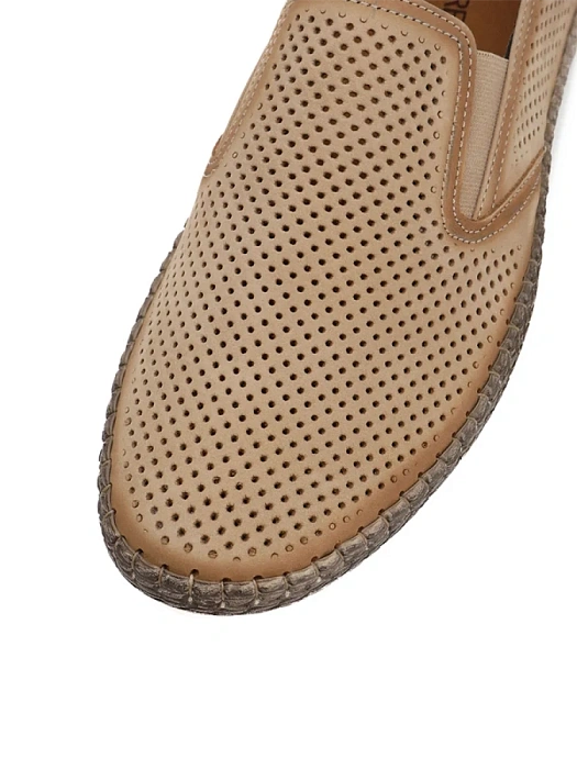 Мужские слипоны BRUNO RENZONI  бежевые, артикул 990580-8