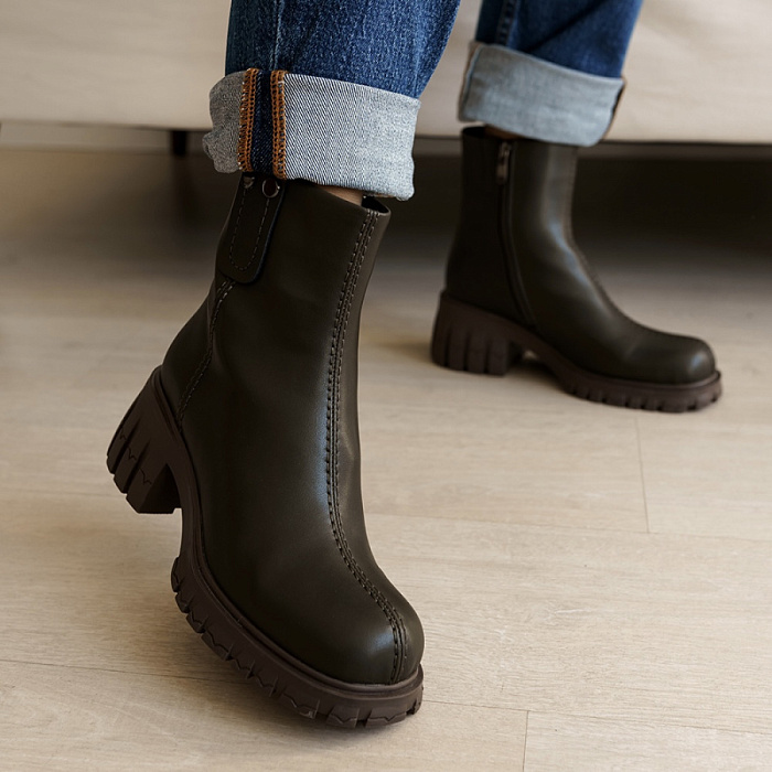 Женские ботинки basic SOFIA-ALEXANDRA хаки, артикул 17E-Z16566-F01