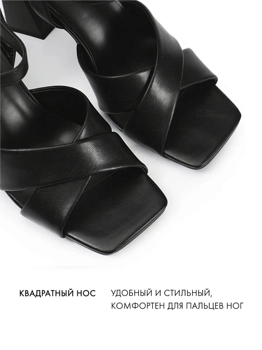 Женские босоножки  FEDERICA RODARI черные, артикул 17E-H1066-L1614-1Q