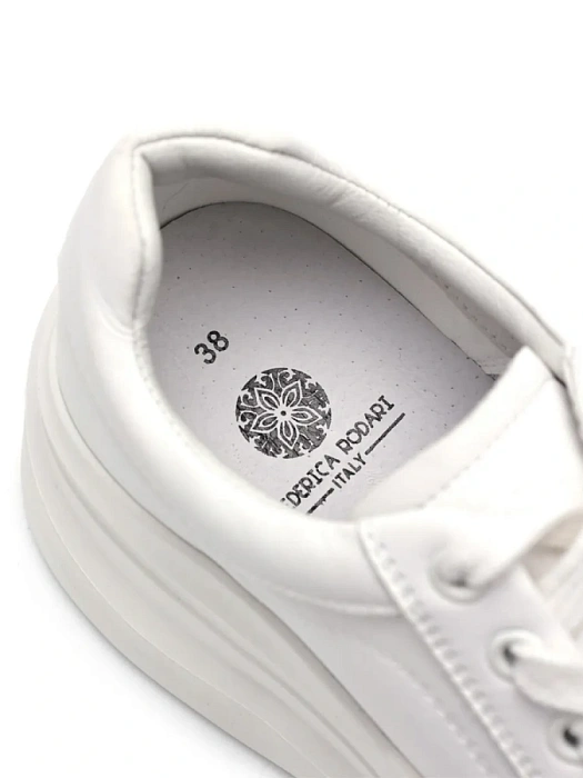 Женские кеды FEDERICA RODARI белые, артикул 42E-HY102-3B