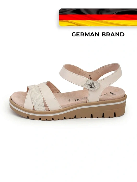 Женские босоножки  CAPRICE бежевые, артикул 9-28713-44-199