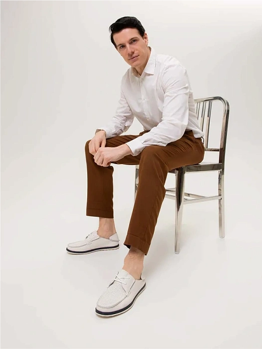 Мужские туфли BRUNO RENZONI  белые, артикул MC1204BB-9G