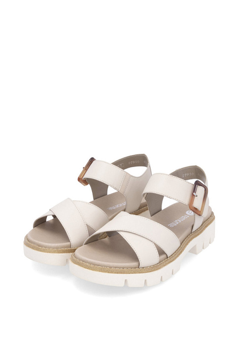 Женские босоножки  REMONTE бежевые, артикул D7950-60