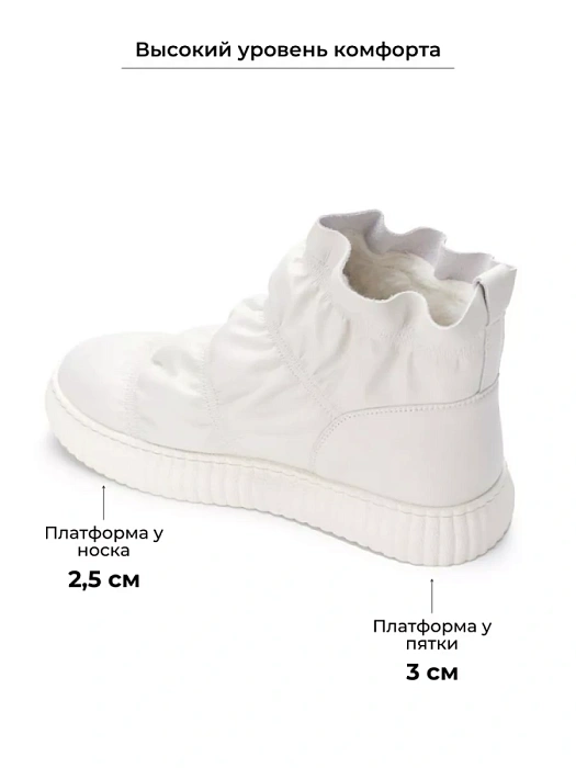 Женские ботинки basic Donna Daniella  белые, артикул NU404-012