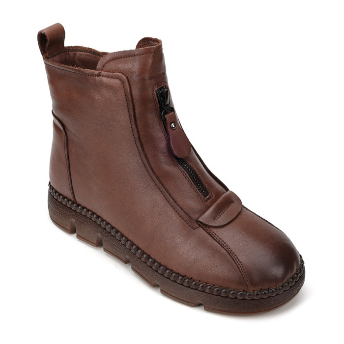 Женские ботинки basic FEDERICA RODARI коричневые, артикул 42E-Q933-1B