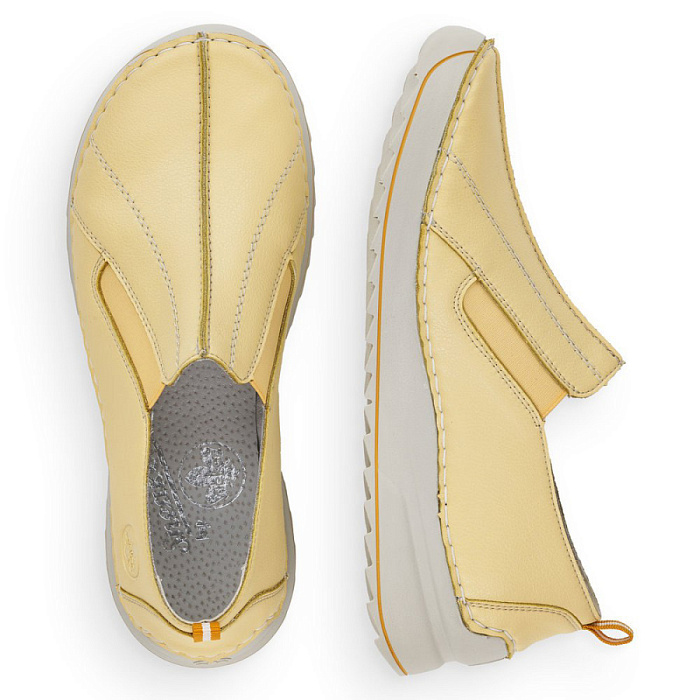 Женские туфли RIEKER желтые, артикул 51593-68