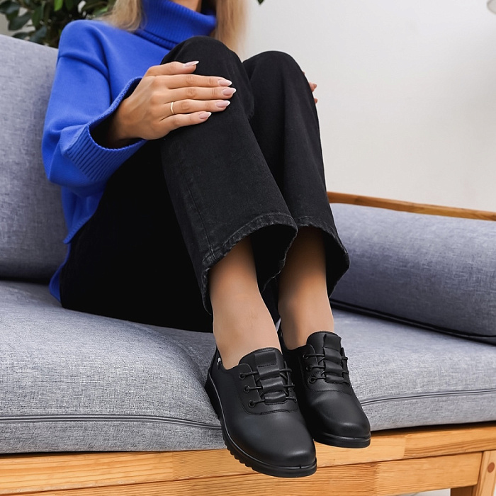 Женские туфли basic Donna Daniella  черные, артикул 32R6-8-101