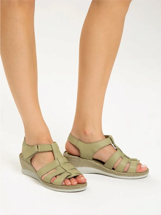Женские босоножки  eObuv хаки, артикул D24YS-1405