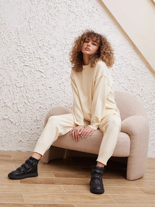 Женские ботинки basic Donna Daniella  черные, артикул NU404-011