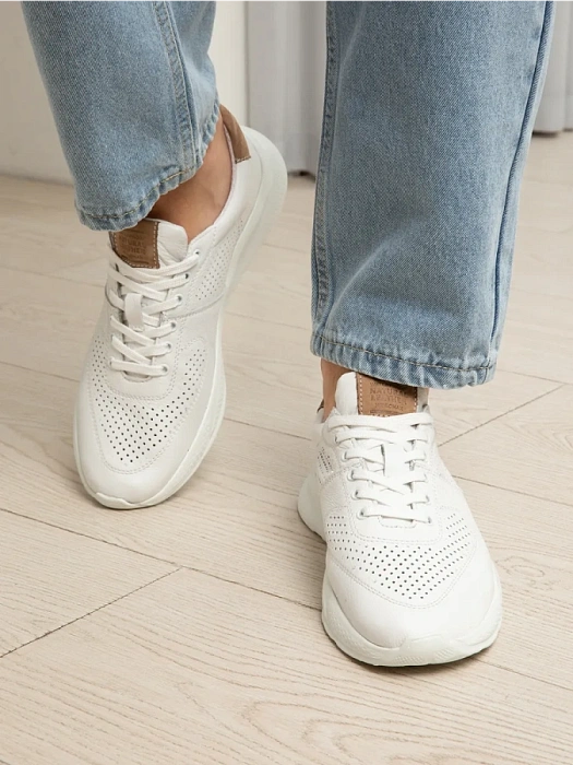 Мужские кроссовки BRUNO RENZONI  белые, артикул 035.332.08