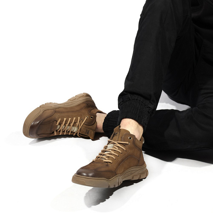 Мужские ботинки basic BRUNO RENZONI  коричневые, артикул BR11873-MT/10