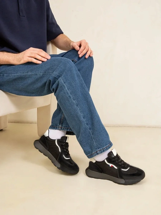 Мужские кроссовки BRUNO RENZONI  черные, артикул ZCA8980T-B9