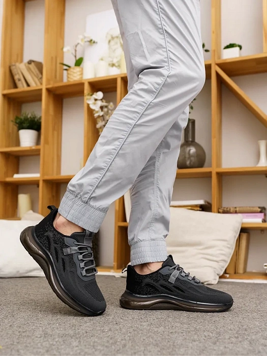 Мужские кроссовки BRUNO RENZONI  черные, артикул RH8512B