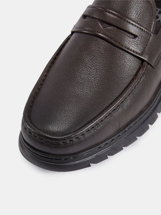 Мужские мокасины BRUNO RENZONI  коричневые, артикул 2493A-1-B12