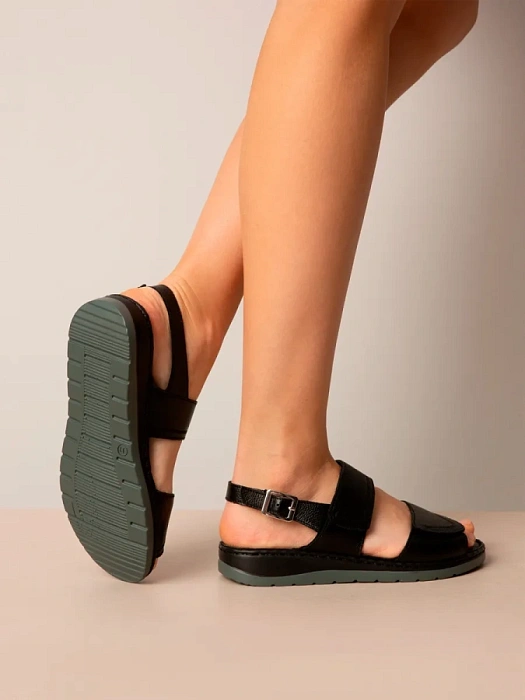 Женские сандалии CAPRICE черные, артикул 9-28153-42-022