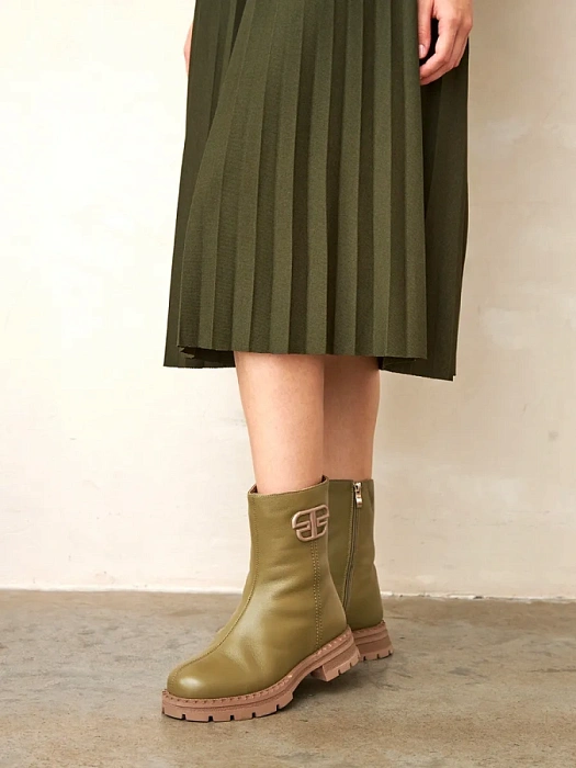 Женские полусапоги Donna Daniella  зеленые, артикул 32W10-59-106Z