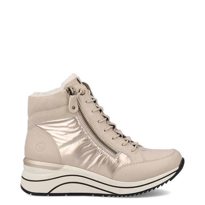 Женские ботинки basic REMONTE бежевые, артикул D0T72-60