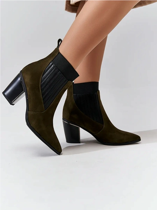 Женские ботильоны FEDERICA RODARI хаки, артикул 7E-3C509-60