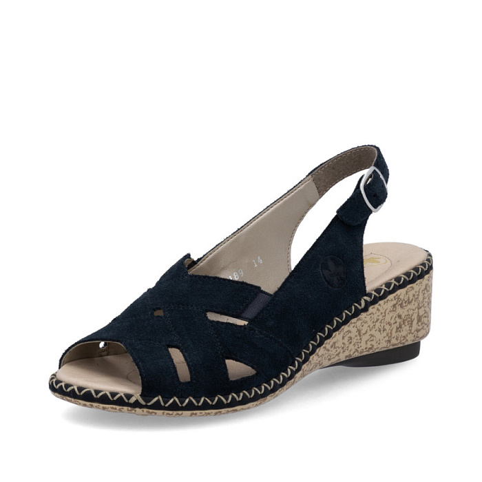 Женские босоножки  RIEKER синие, артикул 66189-14