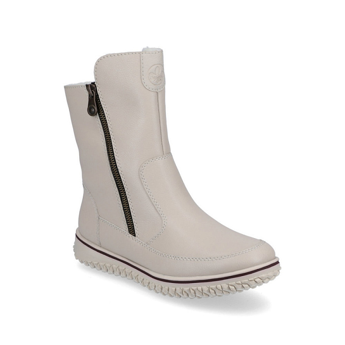 Женские полусапоги RIEKER белые, артикул Z4051-60