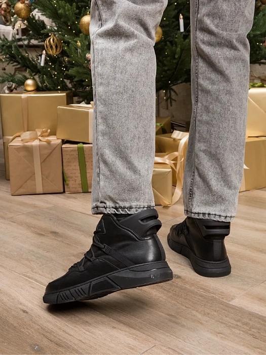 Мужские ботинки basic BRUNO RENZONI  черные, артикул BR15242-MN/10