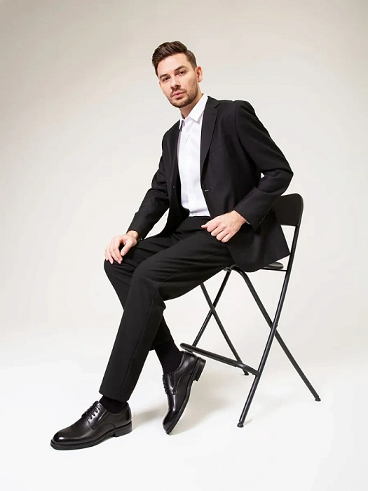 Мужские туфли BRUNO RENZONI  черные, артикул JB25A-23A-NP