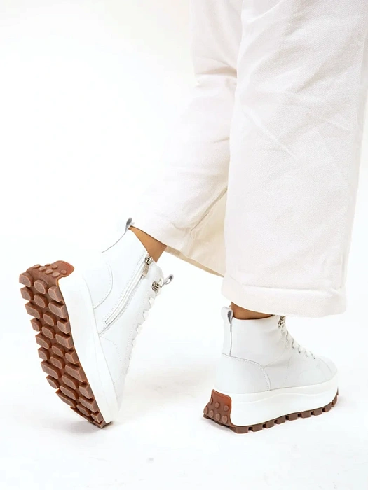 Женские ботинки SOFIA-ALEXANDRA белые, артикул F243-PAK-04-B-Q