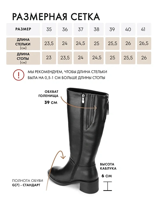 Женские сапоги basic FEDERICA RODARI черные, артикул 7E-3C433-316