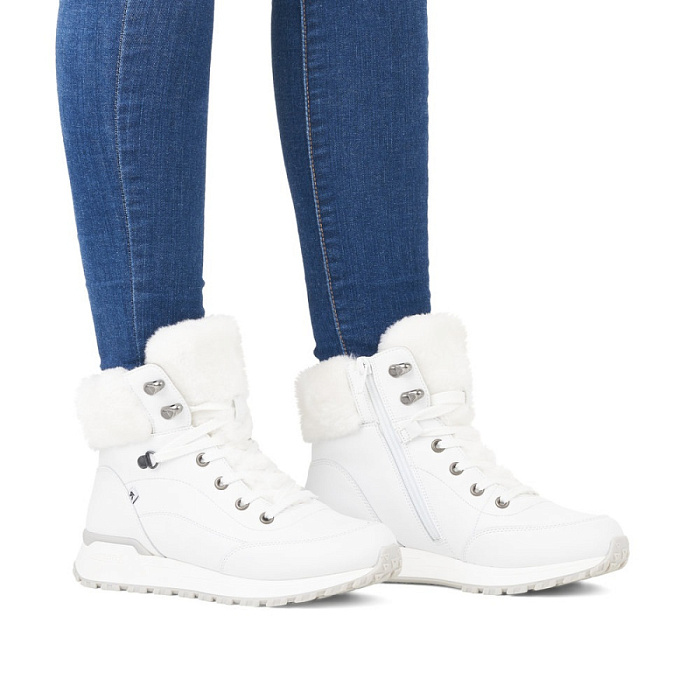 Женские ботинки basic RIEKER белые, артикул W0670-80