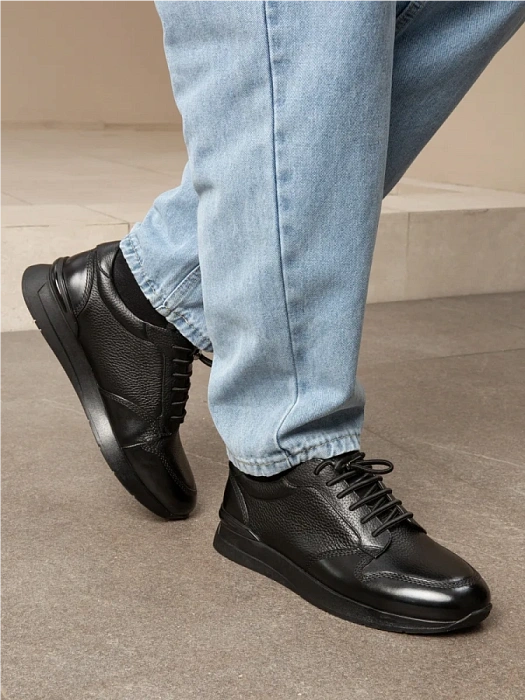 Мужские кроссовки BRUNO RENZONI  черные, артикул A004-1