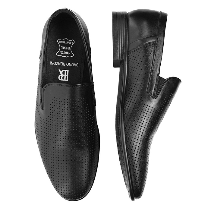 Мужские туфли basic BRUNO RENZONI  черные, артикул 117-997-340-1