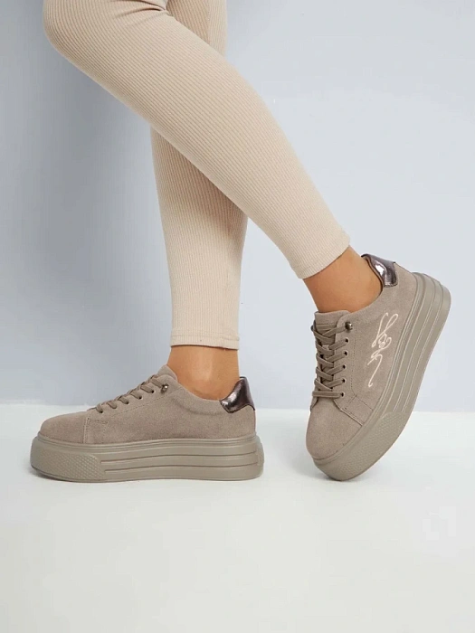 Женские кеды eObuv серые, артикул 81715