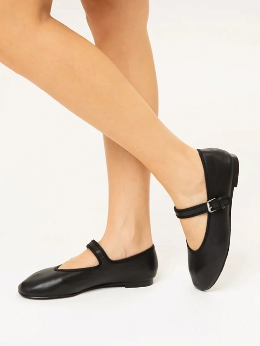 Женские балетки SOFIA-ALEXANDRA черные, артикул 38E-HF860-A411D1