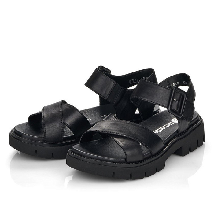 Женские босоножки  REMONTE черные, артикул D7950-00